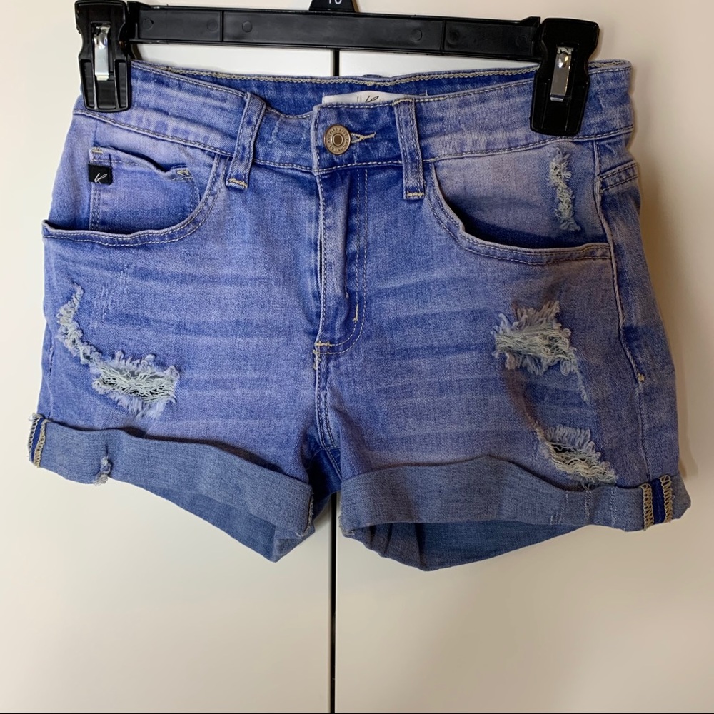 KanCan Distressed Cuffed Jean Shorts